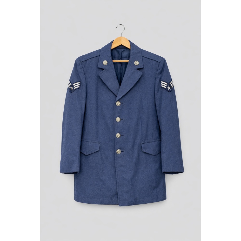 US Air Force Enlisted Service Dress Coat Blue‎ Wool Staff Sergeant 37R